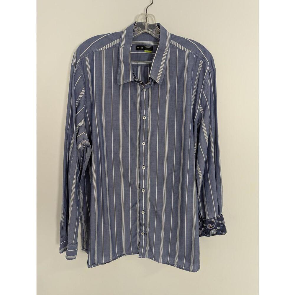 Horst Men's Striped Button Down Shirt Size XXL 18.5 Old Money Avantgarde